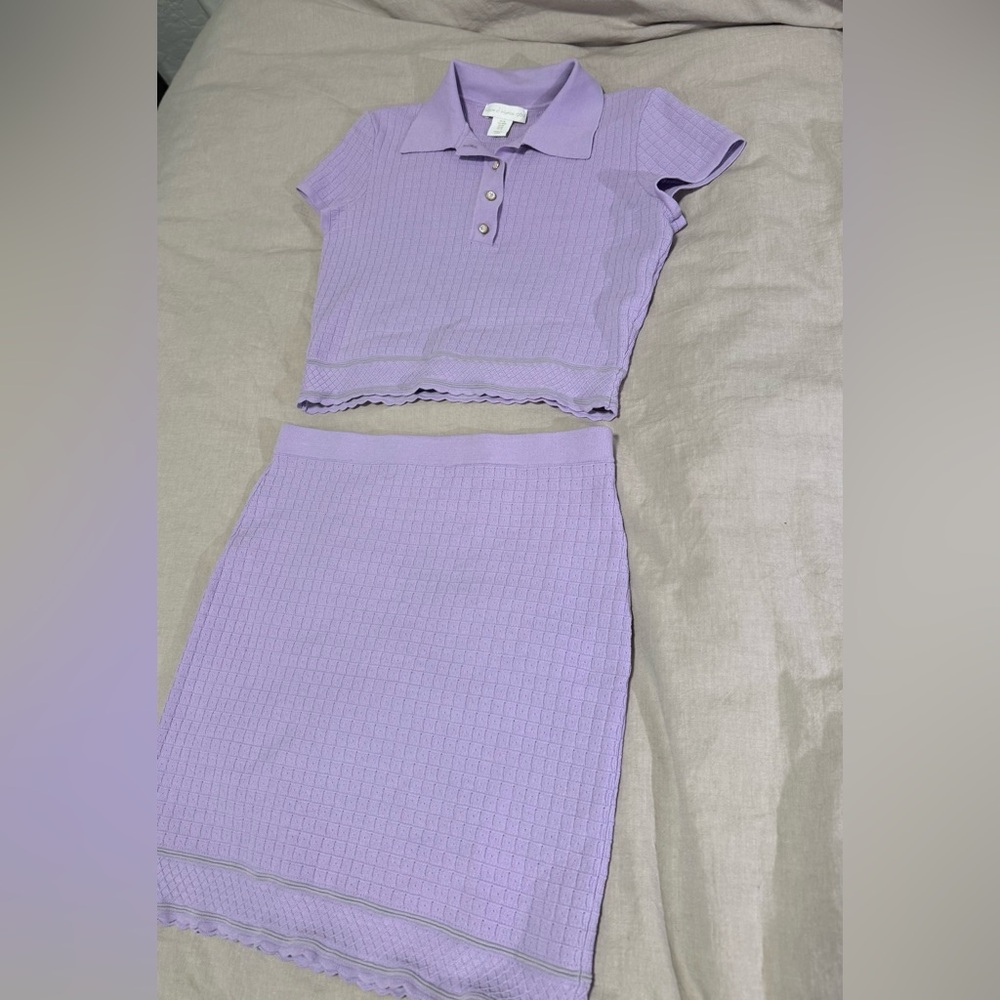 NWT House of Harlow 1960 Lilac Coquette Girl Skirt Set